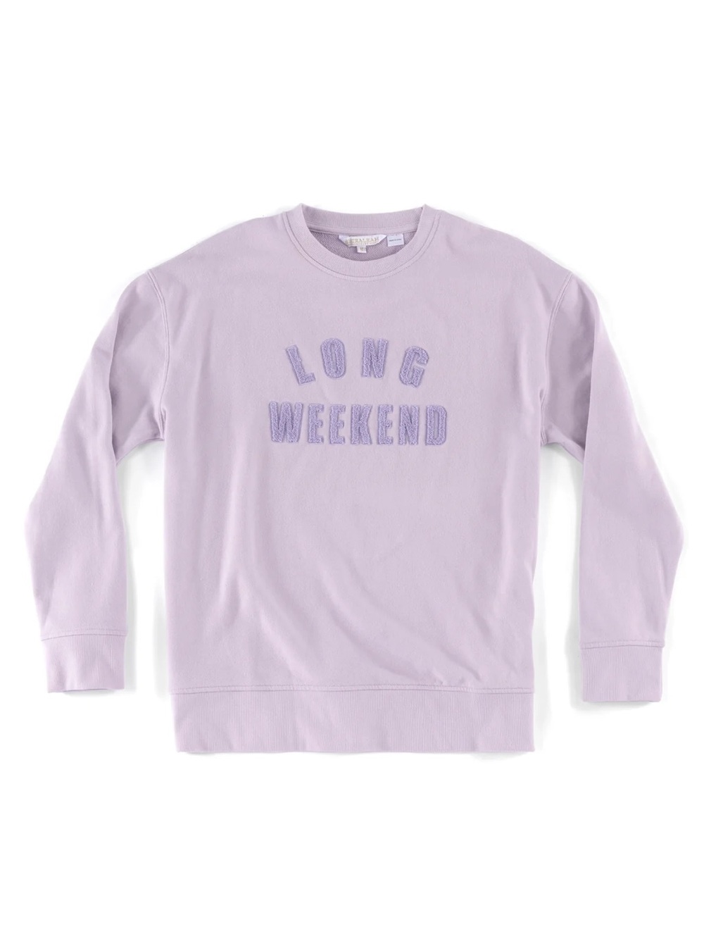 Shiraleah Lilac 'Long Weekend' Crewneck Sweatshirt size small